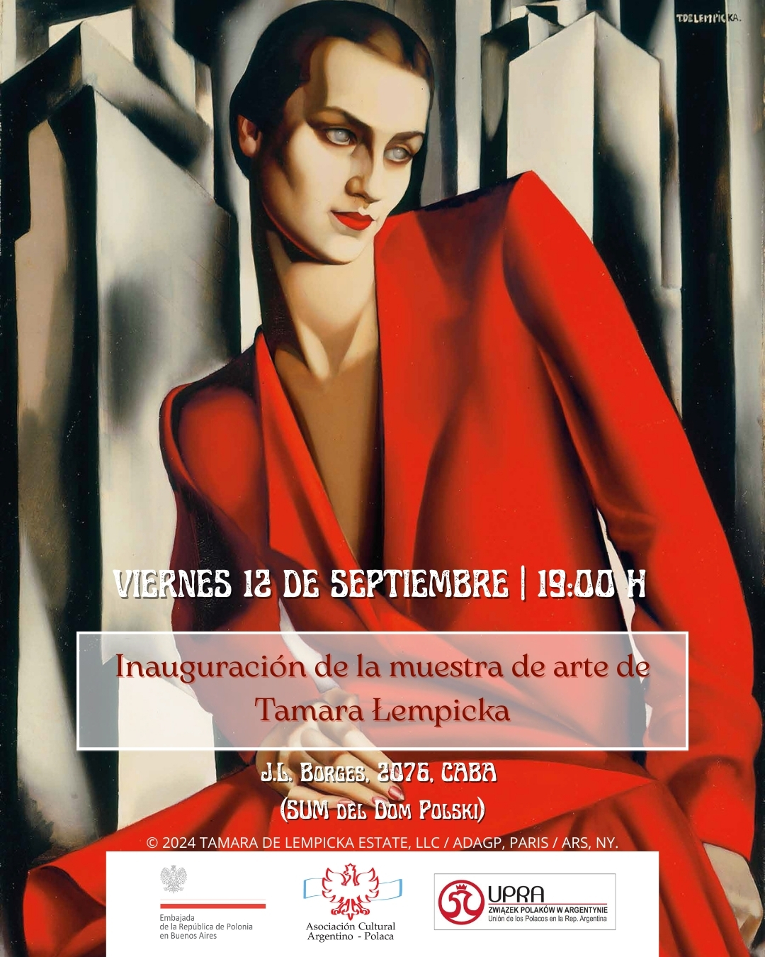 Exposición art decó de la artista polaca Tamara Łempicka
